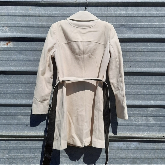 DKNY Double Breasted Pea Coat With Belt - Picture 15 of 17